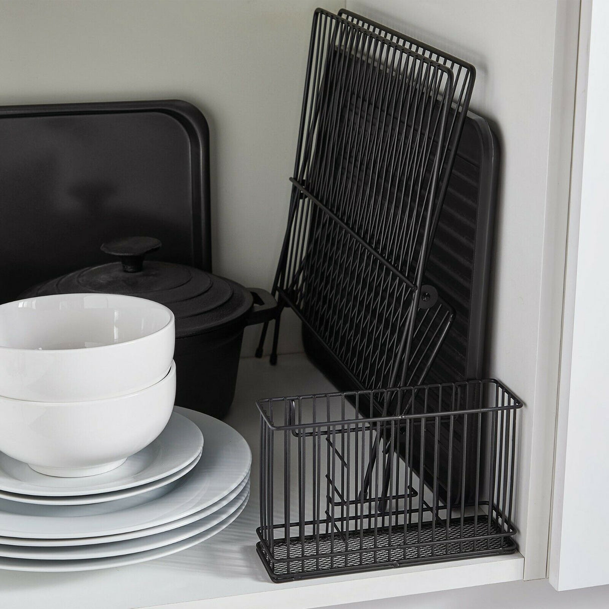 VonShef odcejevalnik za posodo zložljiv črn