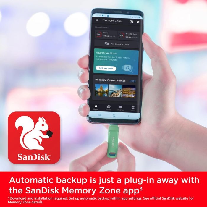 SanDisk 64GB Ultra Dual Drive Go USB-C/A 3.2 USB ključ (zelen)