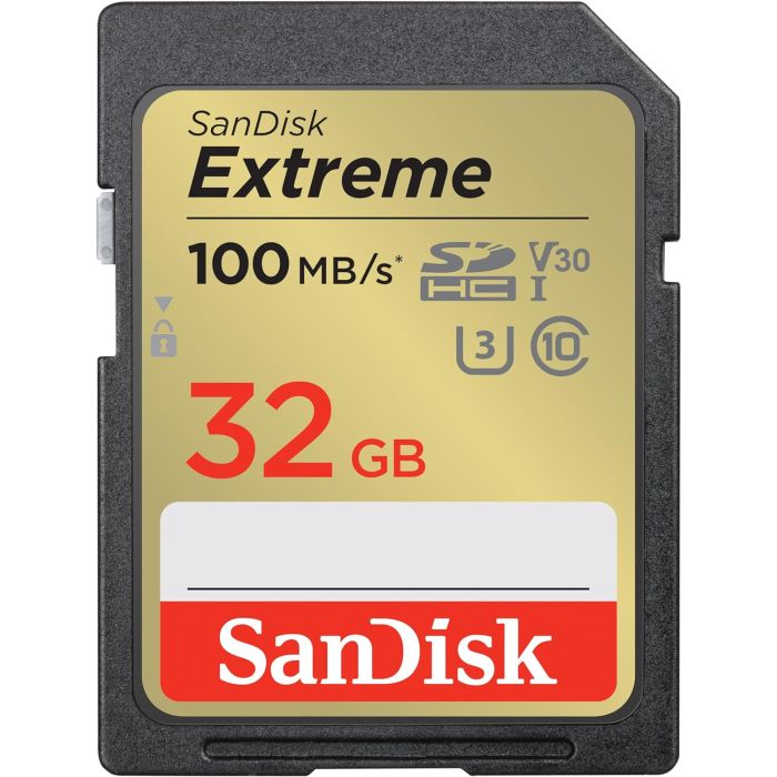 SanDisk Extreme PLUS 32GB SDHC spominska kartica 100MB/s in 60MB/s branje/pisanje, UHS-I, Class 10,