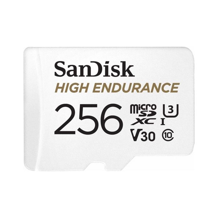 SanDisk High Endurance video microSDHC 256GB + SD Adapter Full HD / 4K video, do 100/40 MB/s C10, U3