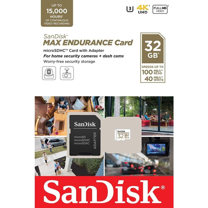 SanDisk MAX ENDURANCE microSDHC 32GB + SD Adapter