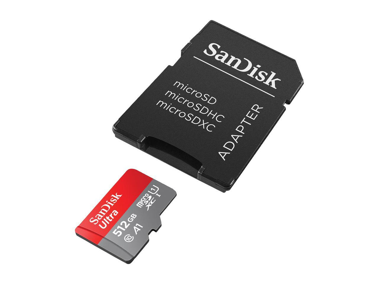 SanDisk Ultra microSDXC 512GB + SD Adapter 150MB/s A1 Class 10 UHS-I