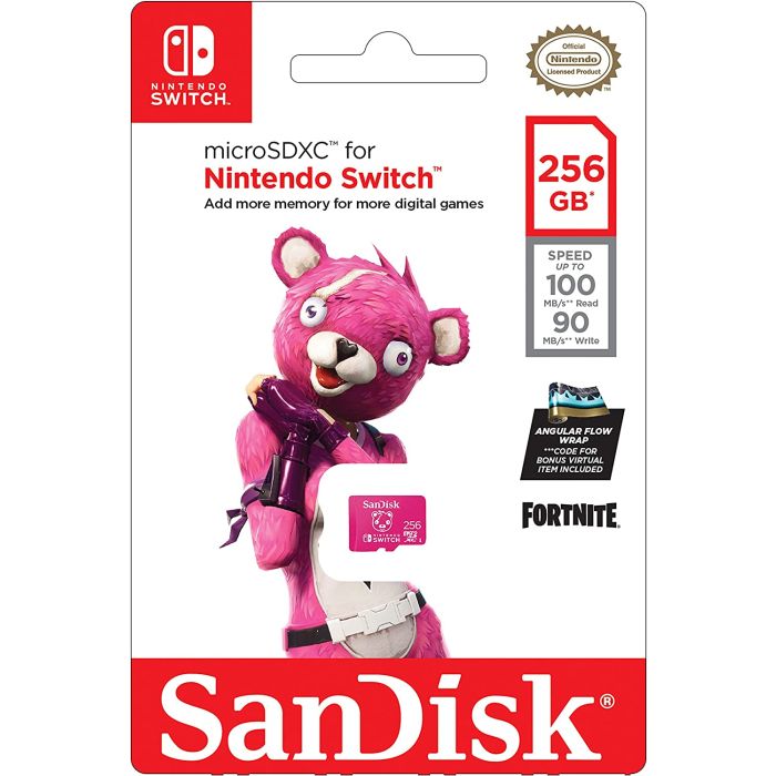 SanDisk Nintendo MicroSD UHS I Card - Fortnite Edition, Cuddle Team, 256GB