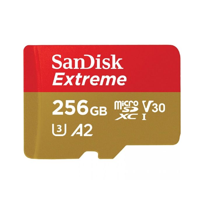 SanDisk 256GB Extreme microSDXC UHS-I spominska kartica z adapterjem