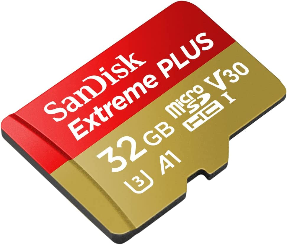 San Disk Extreme PLUS micSDHC 32GB + SD Adapter + RescuePRO Deluxe 100MB/s A1 C10 V30 UHS-I U3