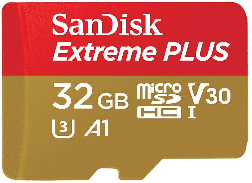 San Disk Extreme PLUS micSDHC 32GB + SD Adapter + RescuePRO Deluxe 100MB/s A1 C10 V30 UHS-I U3