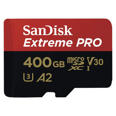 SanDisk Extreme Pro microSDXC 400GB + SD Adapter + Rescue Pro Deluxe 170MB/s A2 C10 V30 UHS-I U3