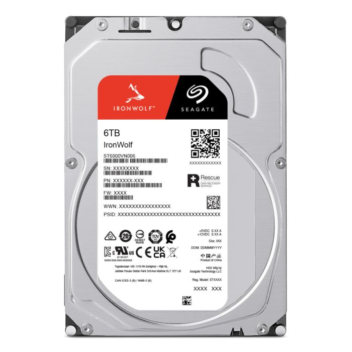 Seagate 6TB IronWolf 3,5" SATA 6Gb/s 5400rpm 256MB HDD disk