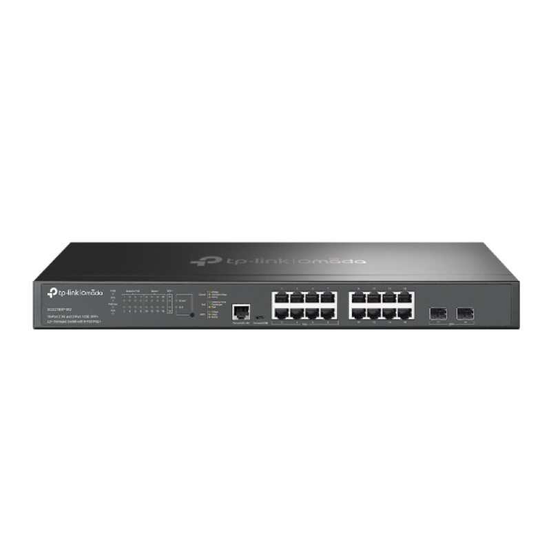 TP-LINK 16-Port 2.5G in 2-Port 10GE SFP+ L2+ Managed switch / stikalo z 8-Port PoE+