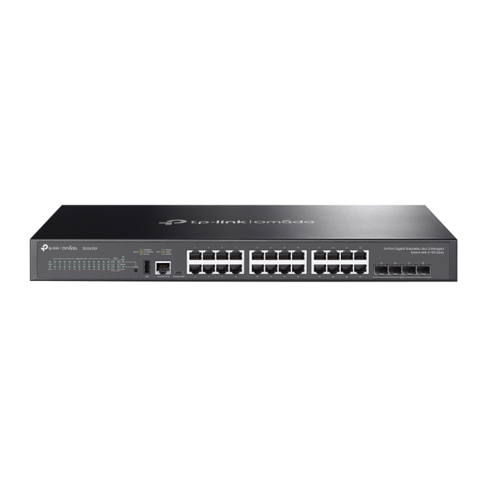 TP-LINK Omada SG5428X 24-portno Gigabit L3 upravljano stikalo s 4× 10G SFP
