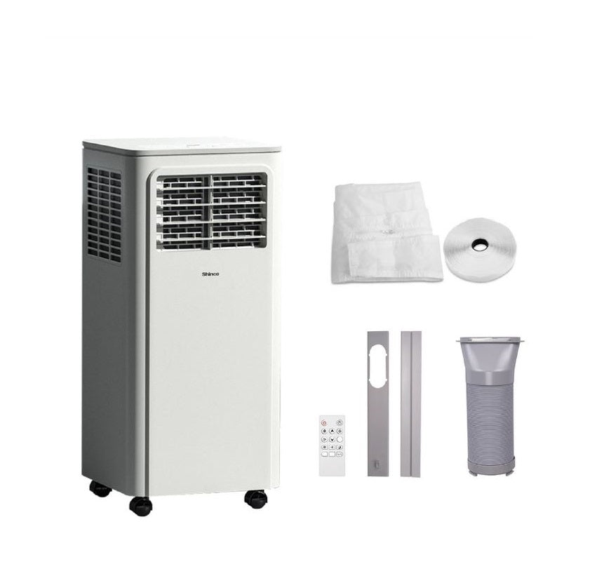 SHE SHINCO prenosna klimatska naprava 7000 BTU z vključenim tesnilom za okno