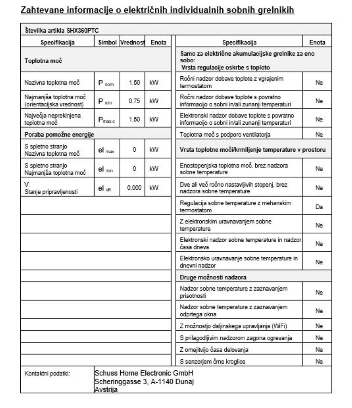 SHX PTC ventilatorski grelnik 360-stopinjski 1500W Keramični element