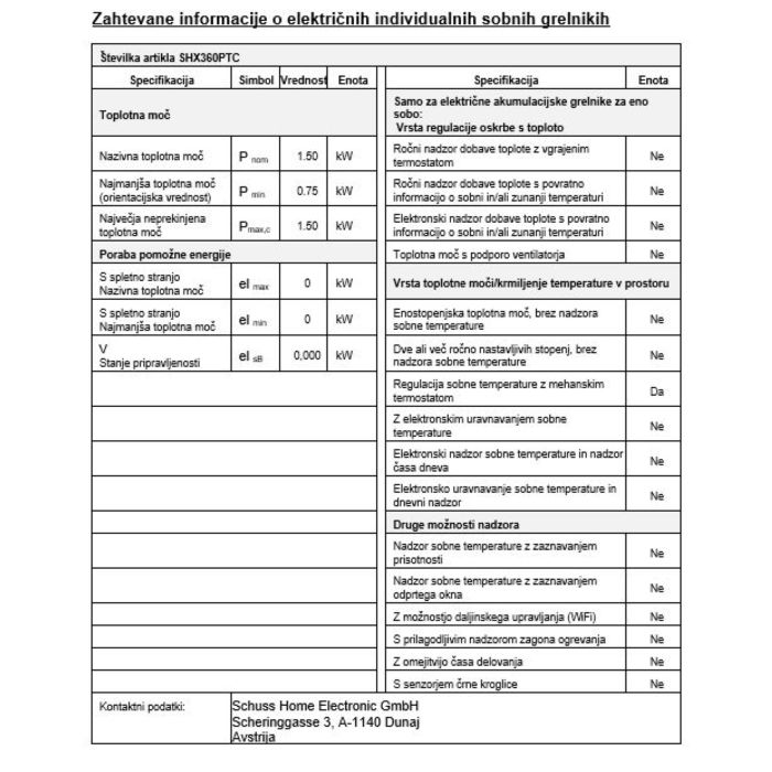 SHX PTC ventilatorski grelnik 360-stopinjski 1500W Keramični element