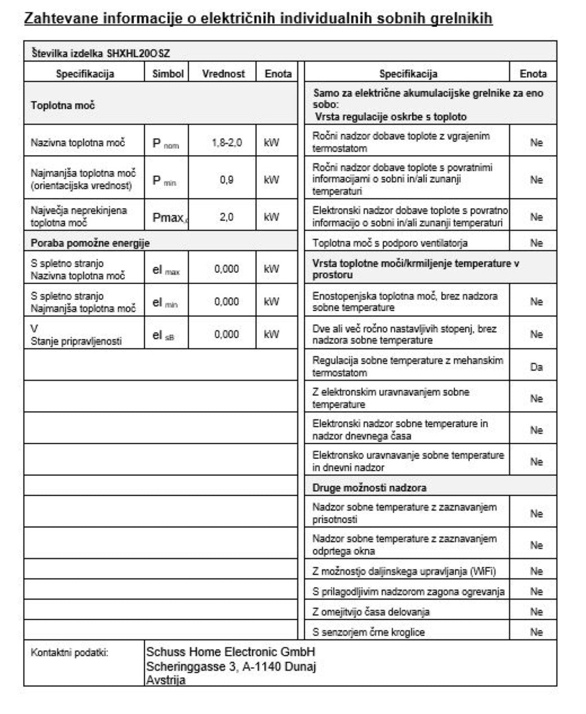 SHX Ventilatorski grelnik s termostatom in vrtljivo funkcijo 2000W