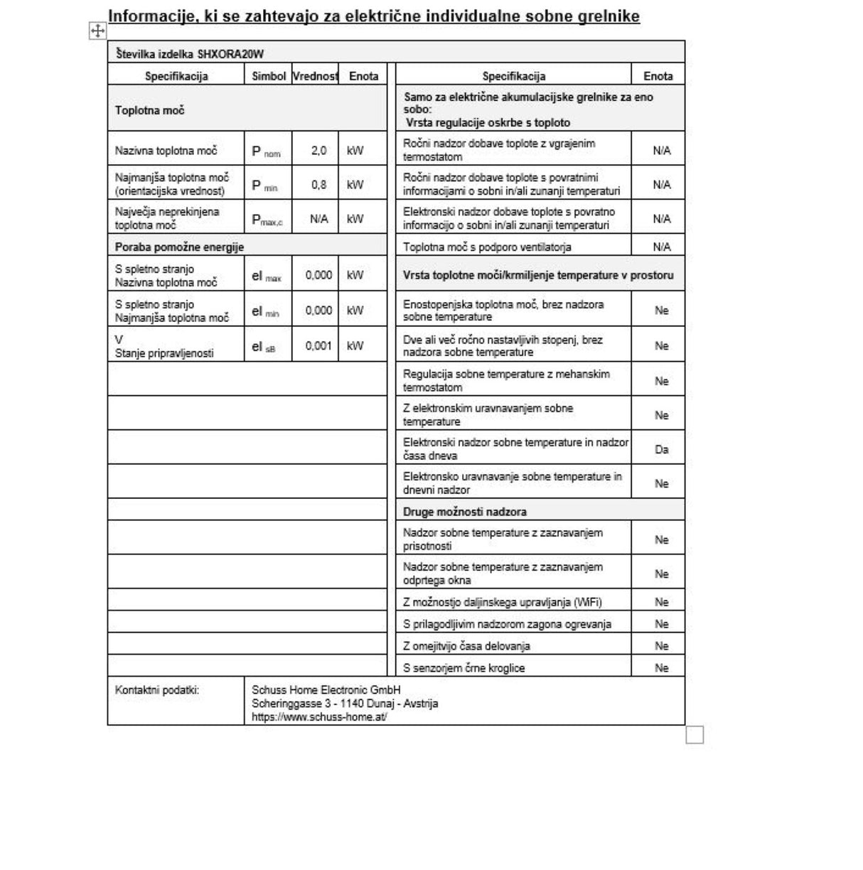 SHX Oljni radiator z WiFi 2000W