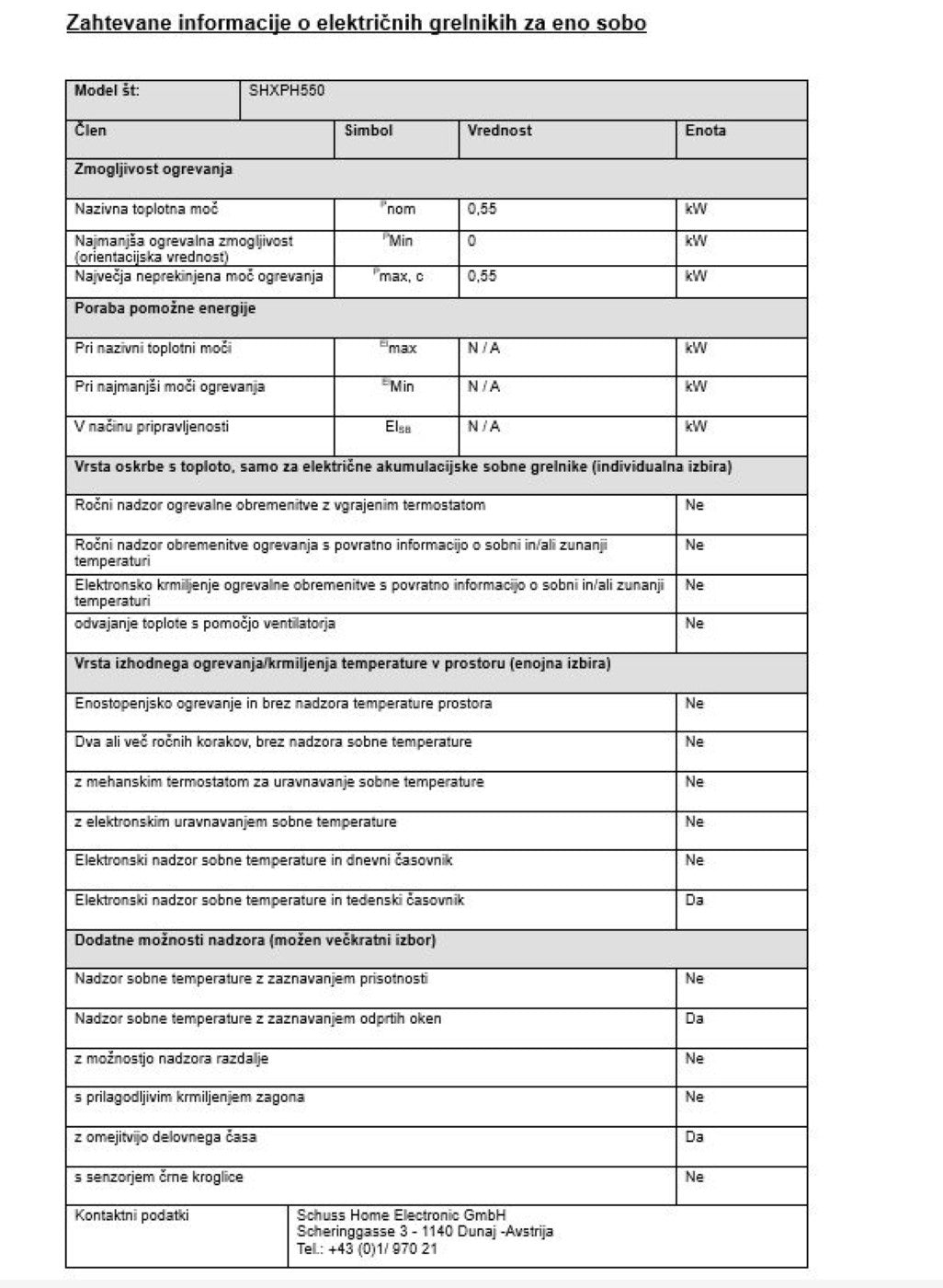 SHE IR Infrardeča grelna plošča 550W