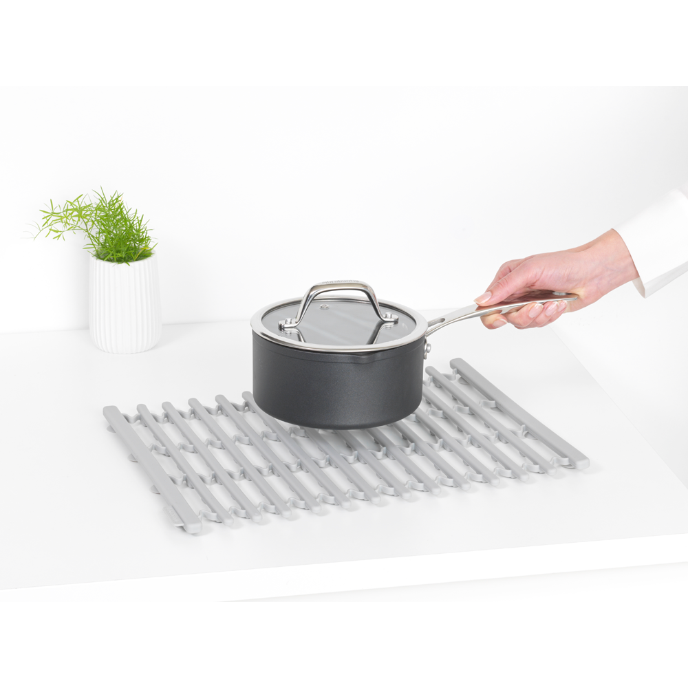 Brabantia silikonska podloga za umivalnik, svetlo siva