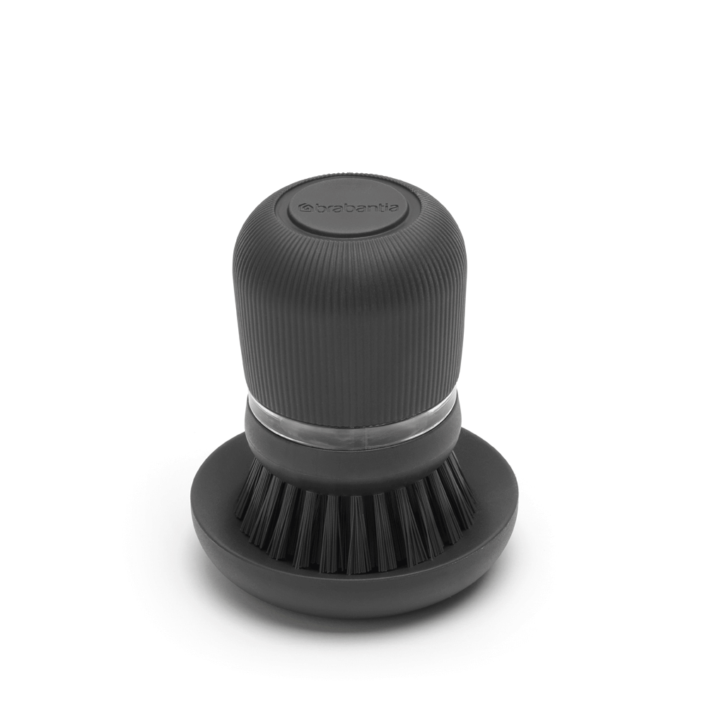 Brabantia krtača za posodo z dozirnikom mila, temno siva
