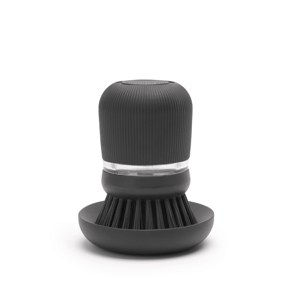 Brabantia krtača za posodo z dozirnikom mila, temno siva