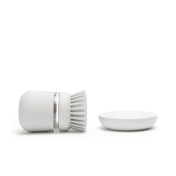 Brabantia krtača za posodo z dozirnikom mila, svetlo siva