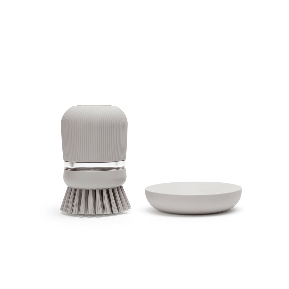 Brabantia krtača za posodo z dozirnikom mila, siva