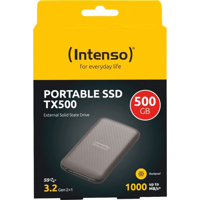 Intenso 500GB SSD TX500 1000MB/s USB 3.2