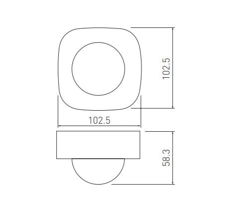 GTV senzor gibanja IR, stropni 360°, bel