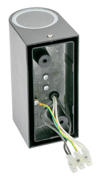 GTV zunanja stenska svetilka TIAGO 2x GU10 230V IP54, črna