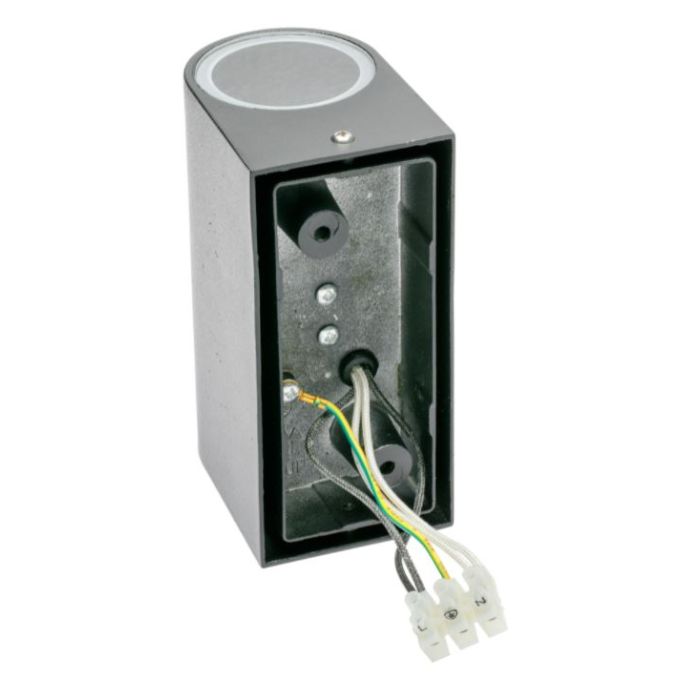 GTV zunanja stenska svetilka TIAGO 2x GU10 230V IP54, črna