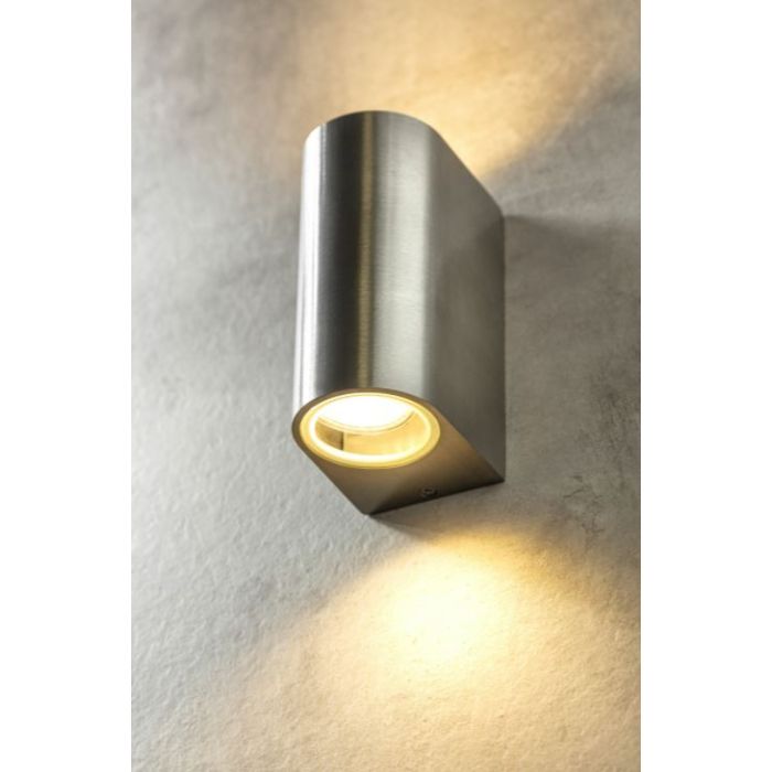 GTV zunanja stenska svetilka TIAGO 2x GU10 230V IP54, črna