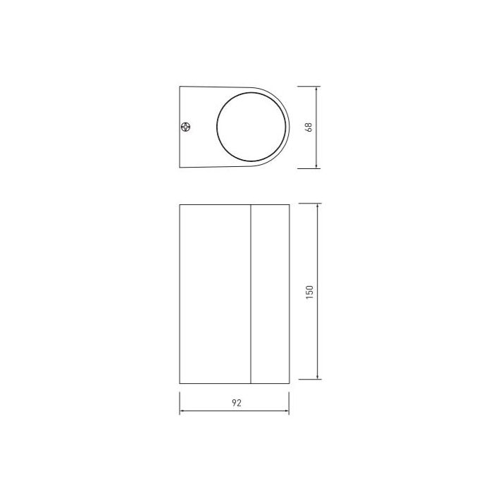 GTV zunanja stenska svetilka TIAGO 2x GU10 230V IP54, črna