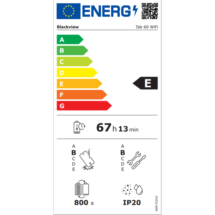 Blackview TAB60 Wi-Fi 10,1 tablični računalnik 4GB+128GB, modra, priložen ovitek in zaščitno steklo