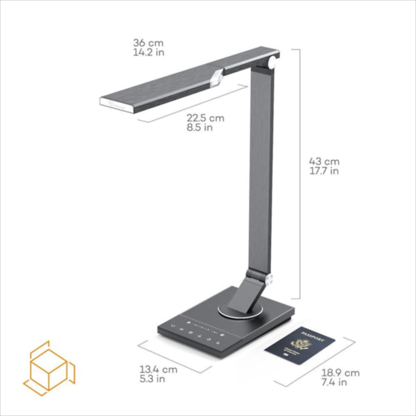 TaoTronics touch control Iron Gray LED namizna svetilka TT-DL16
