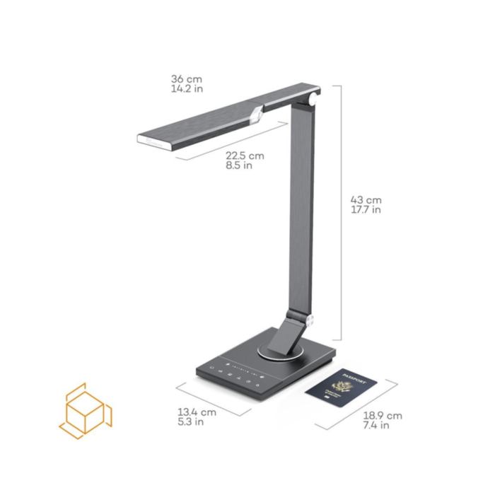 TaoTronics touch control Iron Gray LED namizna svetilka TT-DL16