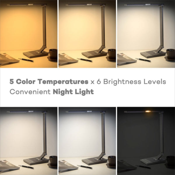 TaoTronics touch control Iron Gray LED namizna svetilka TT-DL16