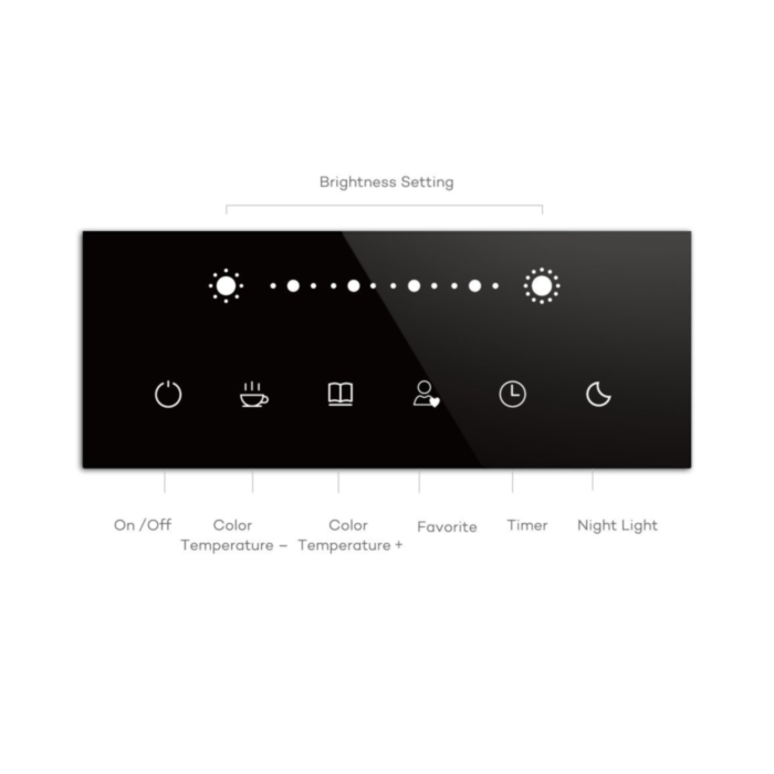 TaoTronics touch control Iron Gray LED namizna svetilka TT-DL16