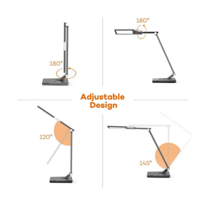 TaoTronics touch control Iron Gray LED namizna svetilka TT-DL16