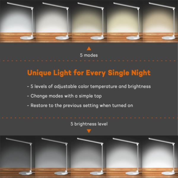 TaoTronics Minimalist LED namizna svetilka srebrna TT-DL19