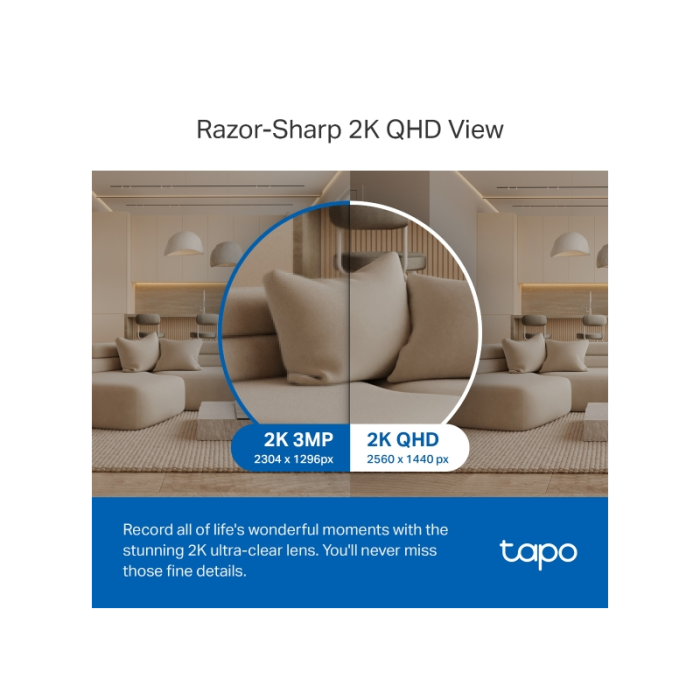 TP-LINK Tapo C220 2k 4MP QHD WiFi Pan/Tilt varnostna kamera