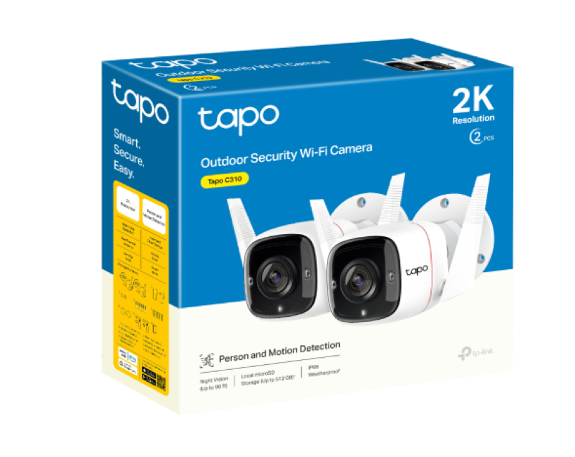TP-link zunanja Wi-Fi varnostna kamera Tapo C310P2 V2 - set 2kom
