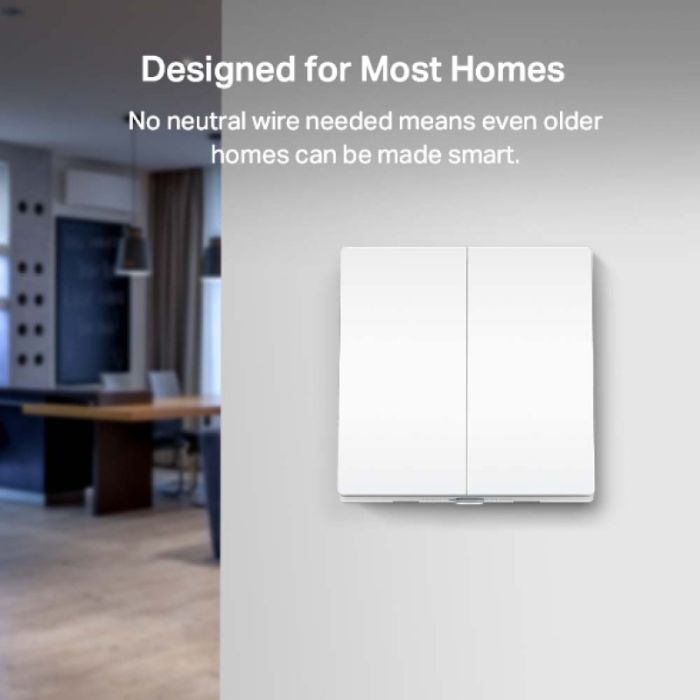 TP-LINK Tapo S220 Smart Light stikalo, 2-Gang 1-Way