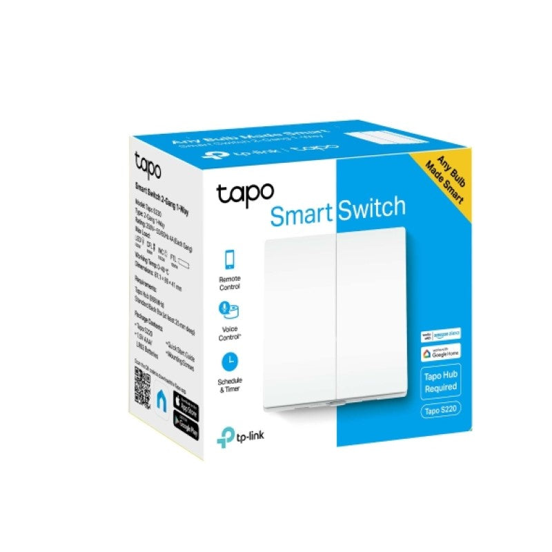 TP-LINK Tapo S220 Smart Light stikalo, 2-Gang 1-Way