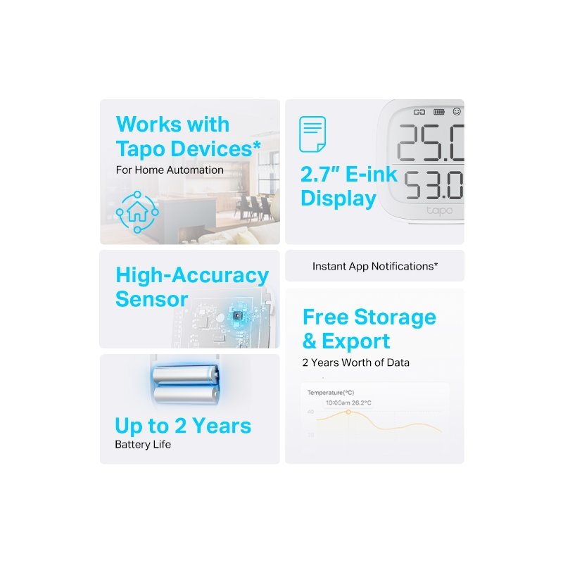 TP-LINK TAPO T315 Smart Temperature & Humidity senzor