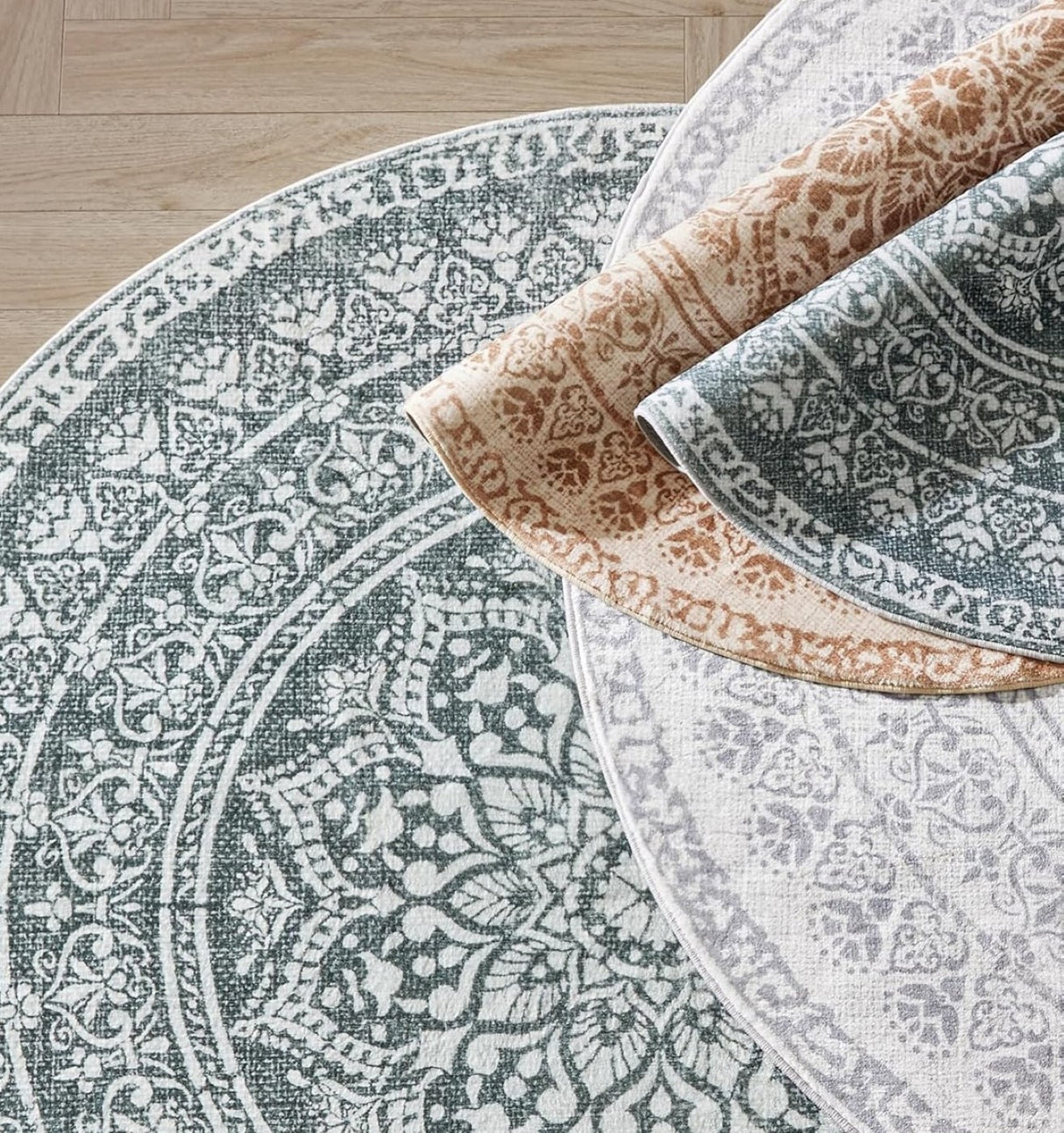 SONGMICS HOME Okrogla Preproga, 120 cm