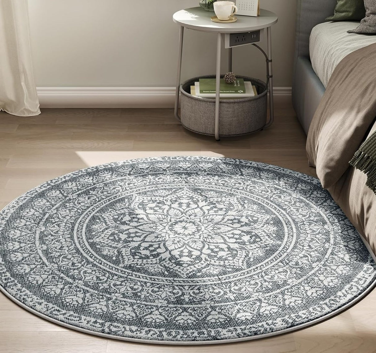 SONGMICS HOME Okrogla Preproga, 120 cm