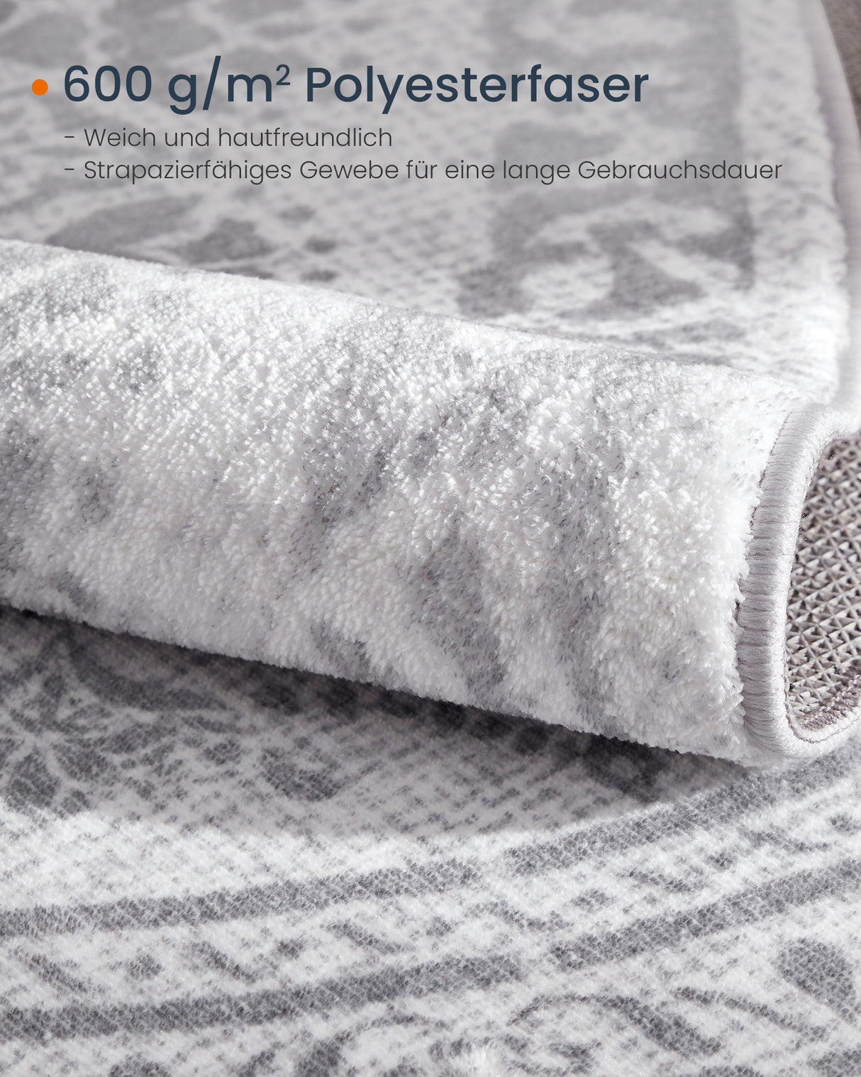 SONGMICS HOME Okrogla Preproga, 160 cm