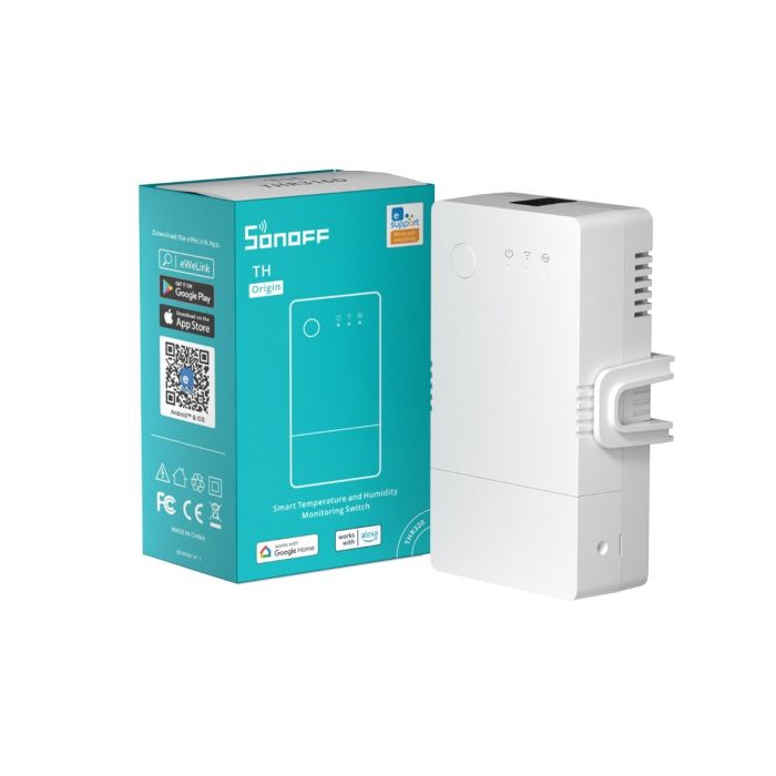 SONOFF pametno stikalo THR320, senzor za temp. in vlažnost, Alexa/Google Home/IFTTT, 20A max.
