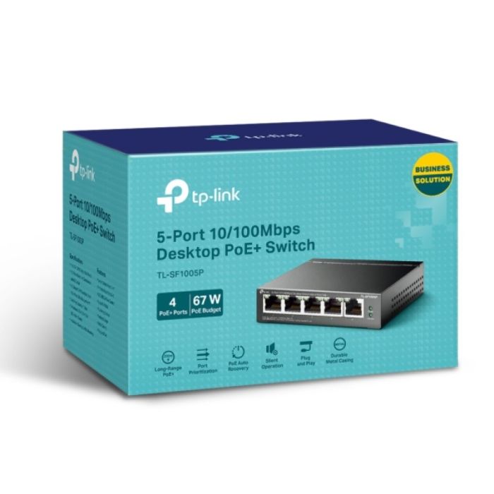 TP-LINK TL-SF1005P 5-port 10/100Mbps stikalo z 4-Port PoE+