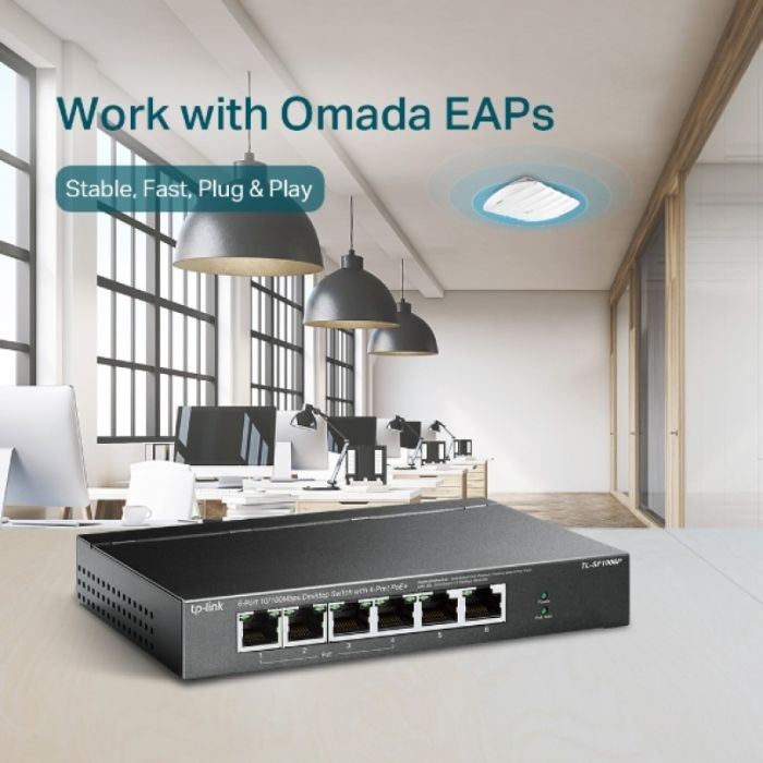 TP-LINK TL-SF1006P 6-port 10/100Mbps stikalo z 4-Port PoE+