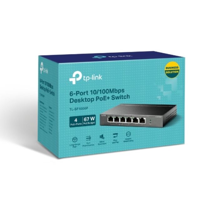 TP-LINK TL-SF1006P 6-port 10/100Mbps stikalo z 4-Port PoE+